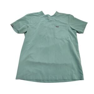 Figs scrub top Aquamarine Kaya style nurse medical work wear sz M PO# 1403